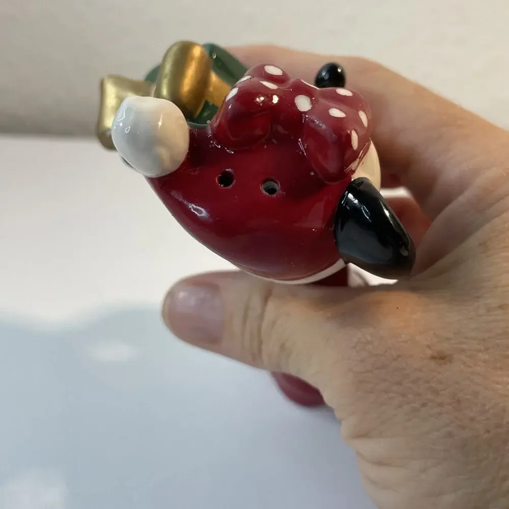 Single Salt and Pepper Shaker DISNEY's MINNIE MOUSE with Christmas Present